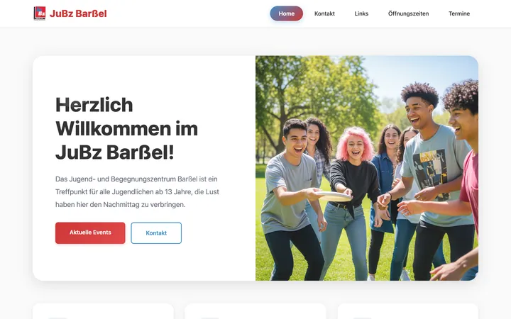 Startseite von jubz-barssel.de