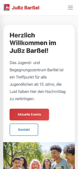 jubz-barssel.de auf dem Smartphone